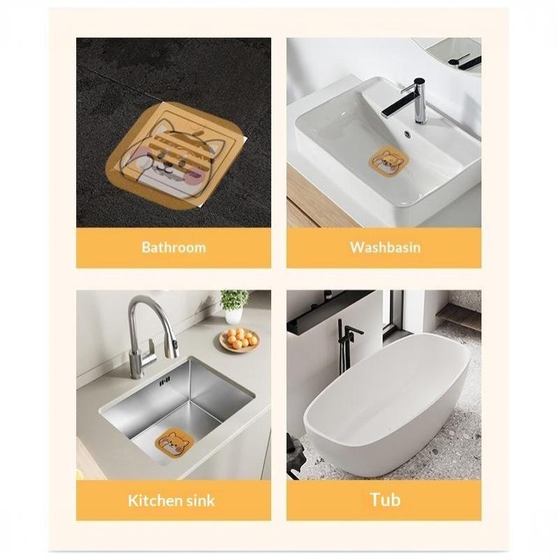Silicone Floor Drain Seal Cover Anti-blocking Thick Non-slip Mat for Shower Room Kitchen Sink Use