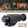 200M Full Dark Viewing Distance Outdoor Hunt Night Vision Device Infrared Optical Monocular Device 4-32X Digital Zoom Photo 3.7V