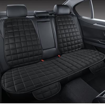 Plüsch Rücksitzkissen mit Rückenlehne - Atmungsaktive, schützende Unterlage für Fahrzeuginnenräume, Weiches gestepptes Design, Handwaschbar, Passend für die meisten Autos