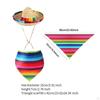 Sombrero for Dogs, Straw Hat, Mexican Bandana, Funny Cute Photo Props Costume, Pet Triangle Bib