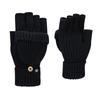 Candy-colored dew finger flip half-finger gloves knitted thermal gloves dual-purpose double-layer thickened to prevent cold autumn and winter