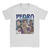 Pedro Pascal Homage Men T Shirt Novelty Tees Short Sleeve Round Collar T-Shirts 100% Cotton 4XL 5XL 6XL Clothes