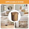 Wood Grain Retro Trash Can 12L Swing Lid Trash Can for  Kitchen Living Room Garbage Bin Office Toilet Paper Basket Bathroom S