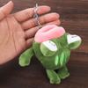 Stuffed Animals Car Key Ring Soft Toy Plush Keyring Big Mouth Frog Doll Plush Keychain Stuffed Toys