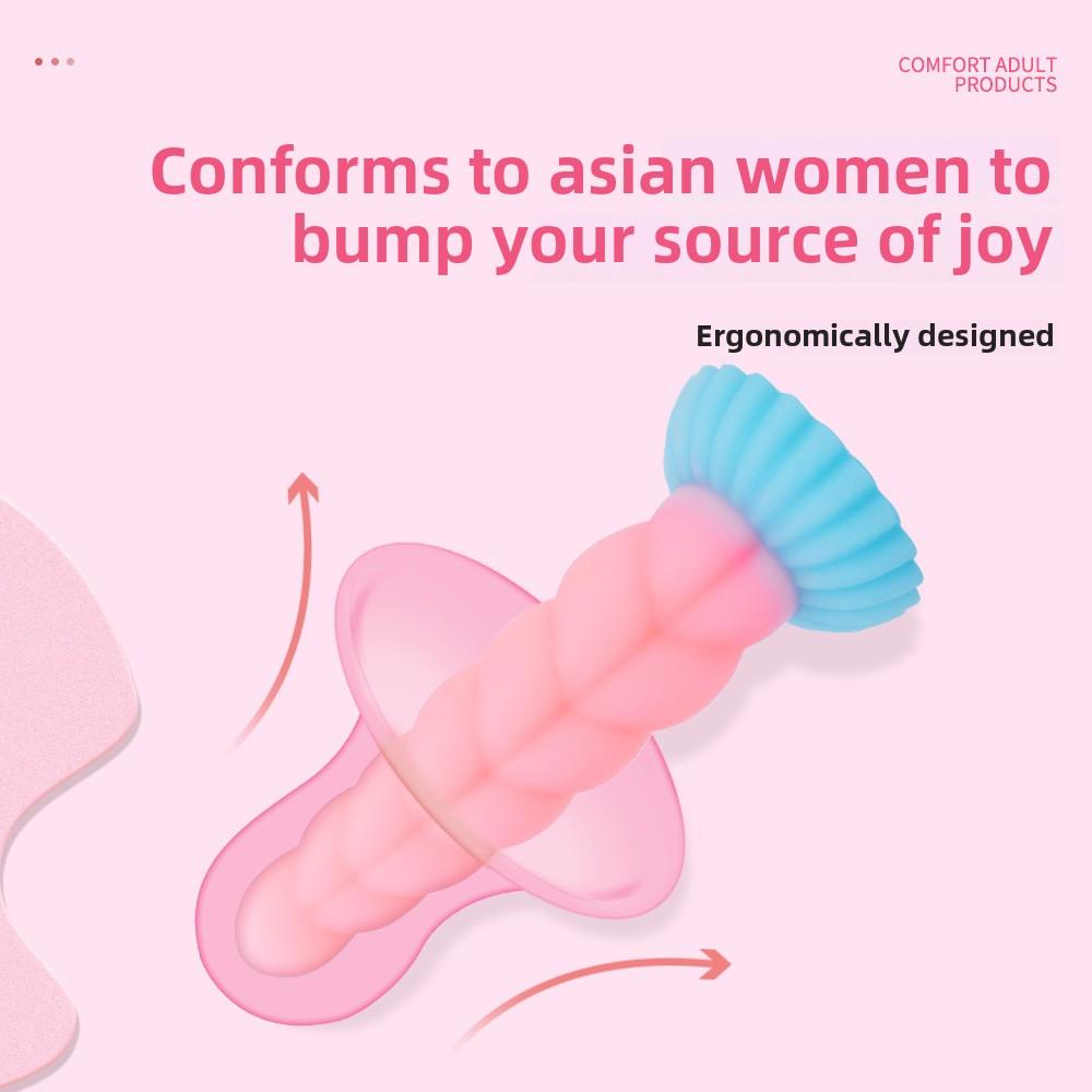 Transparent Jelly Dildo Pink Silicone Small Twist Shaped Anal Plug Erotic Products Sm Female Masturbator