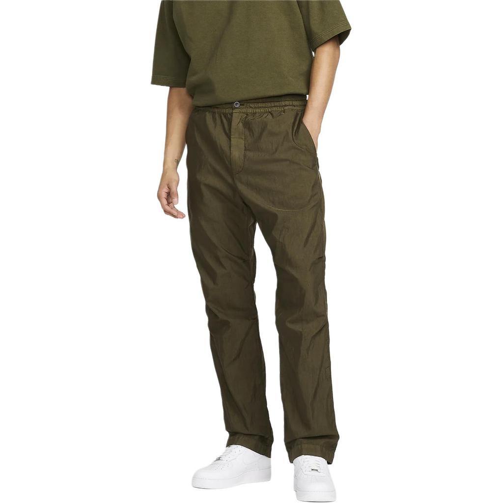 Nike Every Stitch Considered Solid Color Simple Comfortable Straight Leg Casual Pants Men Bottoms Olive-Green FQ0272-355