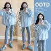 Spring 2023 Maternity Korean Loose-Fit Breastfeeding Blouse