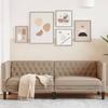 VidaXL 3-seater Chesterfield Sofa Cappuccino Faux Leather, Sofa, Living Room Sofa, Three-seater Sofa, Sofa 372671