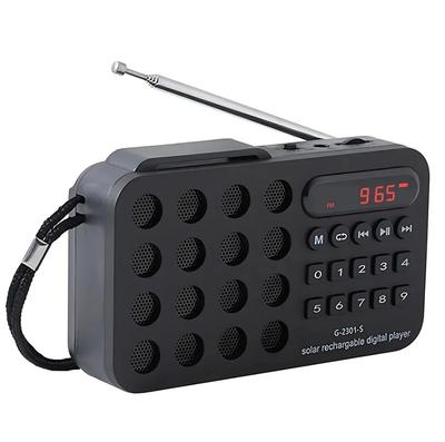 Przenośne Ręczne Mini Radio FM, Ładowanie Solarnym Zasilaniem Głośnik Bezprzewodowy Obsługa USB Karta TF Bluetooth Odbiornik Radia FM
