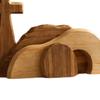Leeres Grab Oster Szene und Kreuz Dekoration Holz Oster Szene Dekor für Zuhause Büro Tischplatte