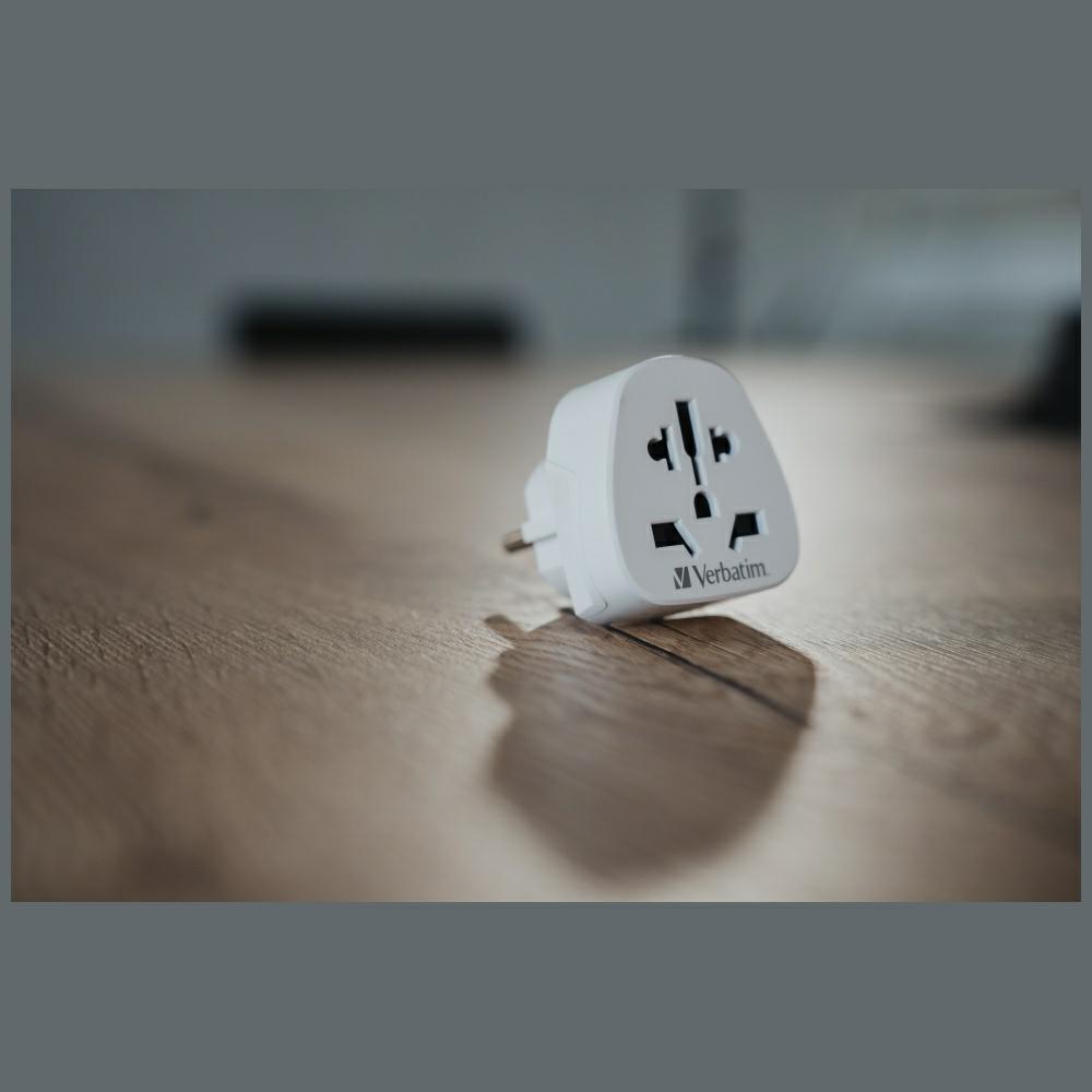 Verbatim Adapter Podróżny Eu/Uk/Uswteu-02 Biały/White 49549
