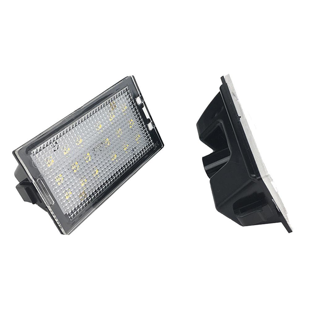 18 LED License Plate Lights for Land Rover Discovery/Freelander LR2, Black, 2-Pack
