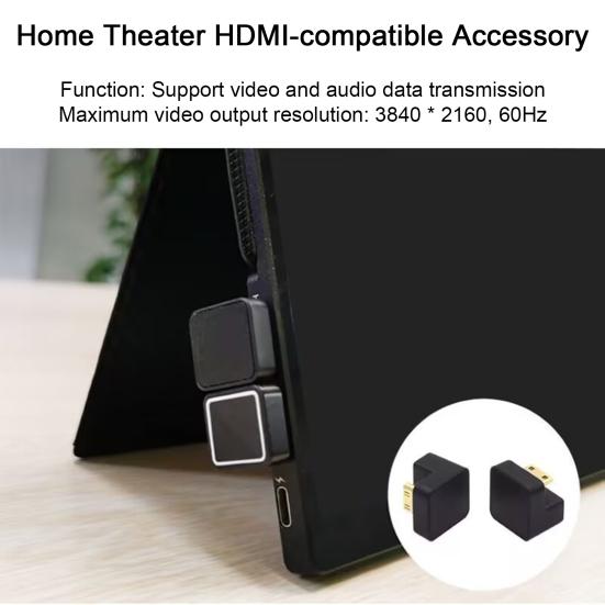 HDMI-kompatibler 90-Grad-L-Form-Winkeladapter Stecker auf Buchse 8K 60Hz Extender