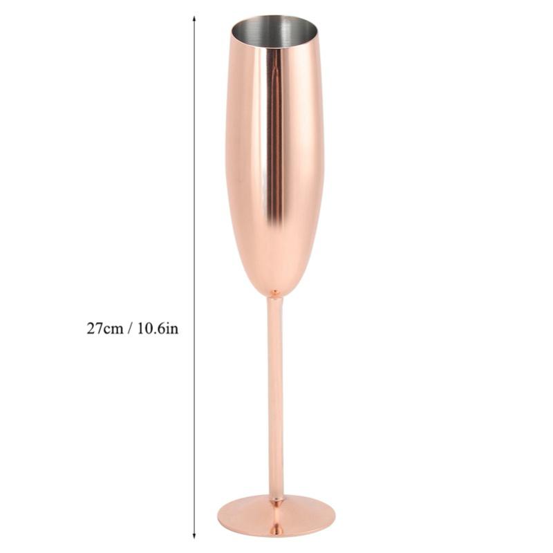 304 Roestvrij Staal Rode Wijnglas Cocktail Champagneglas Kelk Barbenodigdheden Roségoud