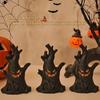 Halloween Horror Atmosphere Ghost Faces Tree Stumps LED Night Light Ghost Lights Haunted Rooms Escape Home Decoration