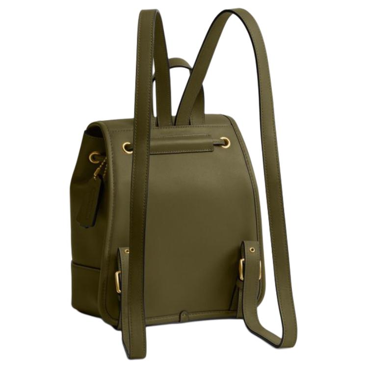 Coach Turnlock 19 Backpack Women Backpack Olive-Green CCC52-B4OL