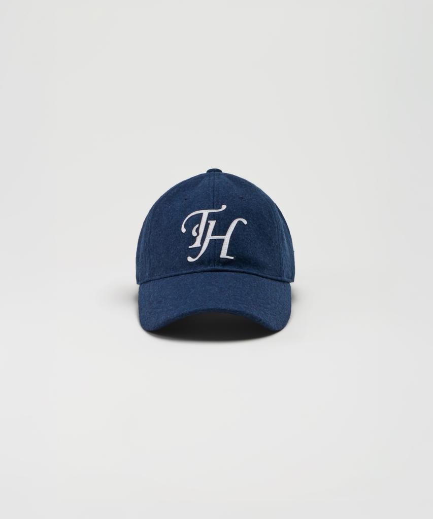 Teulaepighamoni Wool Blend Th Applique Logo Deep-Fit Ballcap_Navy