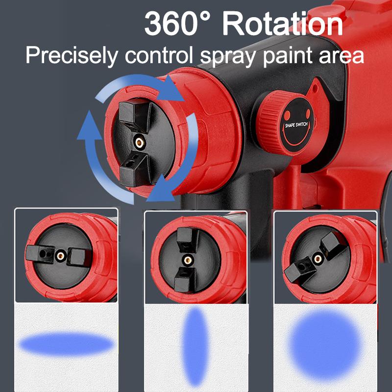 800ML Electric Spray Gun For Makita/Dewalt/Bosch/Milwaukee/Ryobi 18V 20V Battery Cordless Electric Paint Sprayer For Car