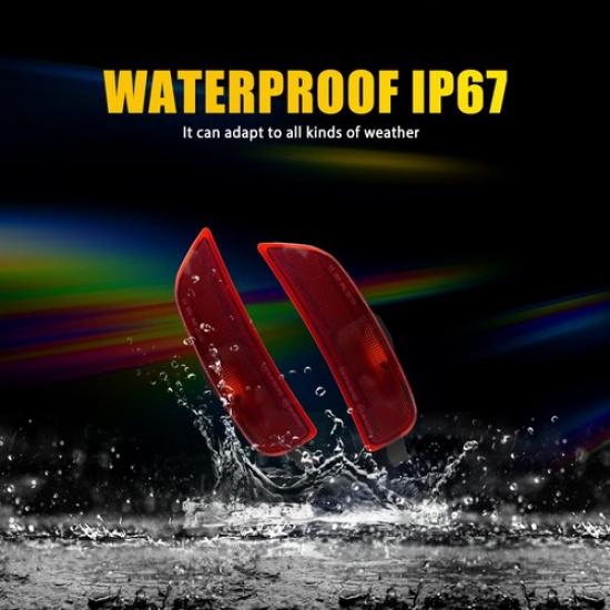 2X Red Lens Rear Side Marker Light Housings For 2016-22  Mazda Miata MX-5 EV