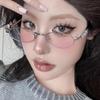 Small Oval Glasses Frame For Women Men Metal Blue Light Blocking Glasses Retro Trendy Reading Y2K Eyeglasses
