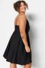 Women's Style Plus Size Black V-Neck Woven Dress