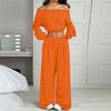 Women's Fashion Top Slim Fit Casual Pants Set