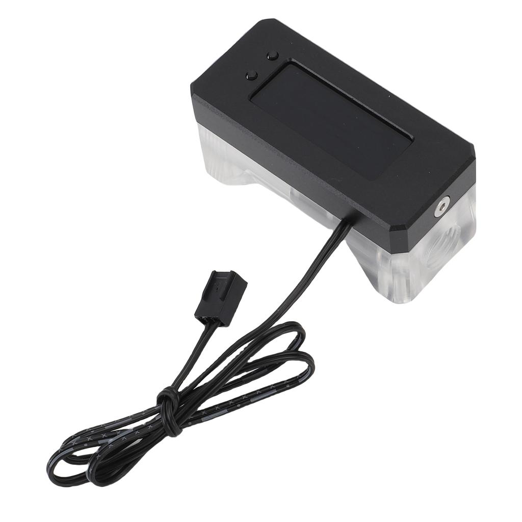 Water Cooling Flow Meter Alarm Multifunctional Aluminum Alloy and Acrylic High Temperature Low RPM Electronic Water