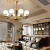 OEING Black Walnut Solid Wood LED Chandelier