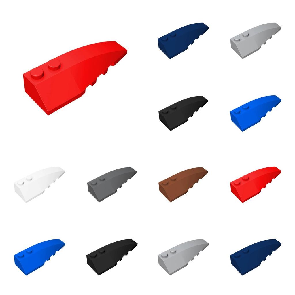 10pcs MOC Stacking 41747 Corner Plate Board Brick Wedge 6x2 Right Building Block Diverting Toys Adults Boys Holiday Gifts