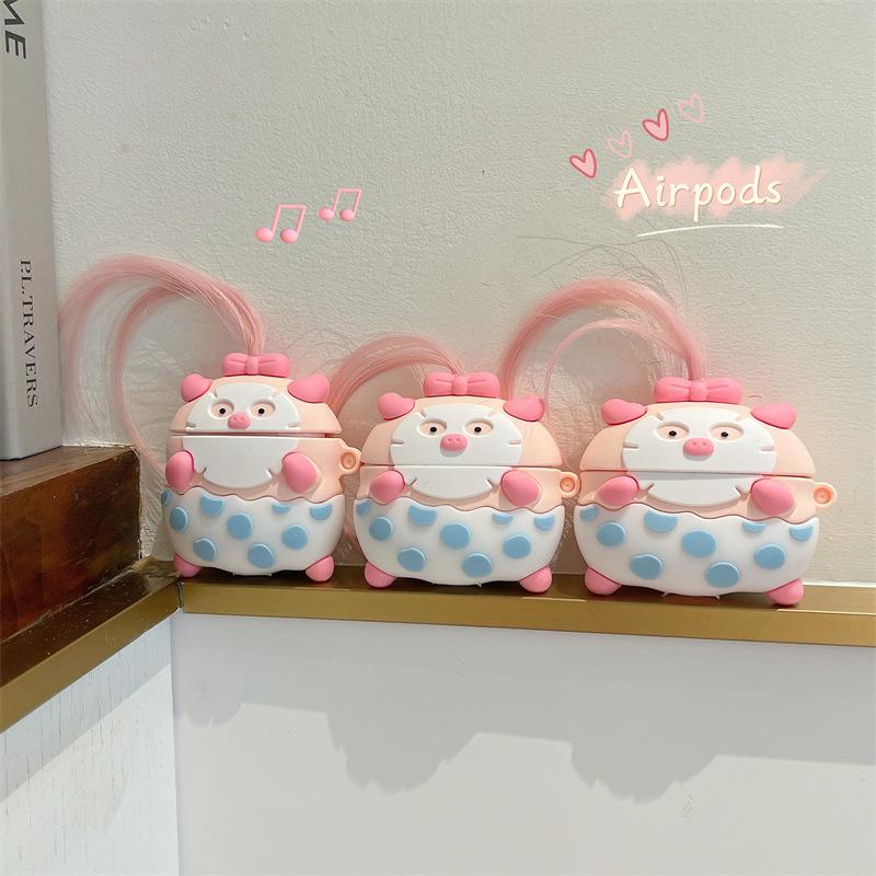 Mask pig for AirPods pro1 apple bluetooth wireless 1/1/1 earphone cover three-dimensional silicone female
