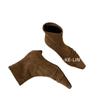2025 Autumn and Winter New Pleated Suede Pointed Toe Heel Short Boots Women's Rear Zipper Slim Temperament and Ankle Boots Women
