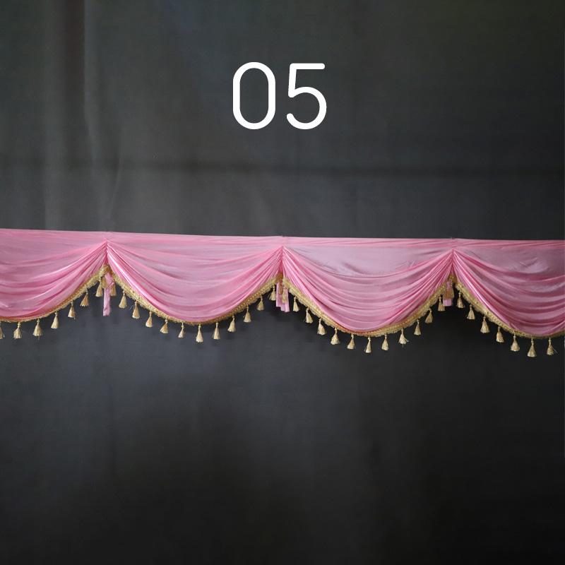 3or1m Event Party Valance Drape Panel Decor Backdrop Curtain Stage Wedding Background Decoration Veil Cloth Wave Curtain Tassel