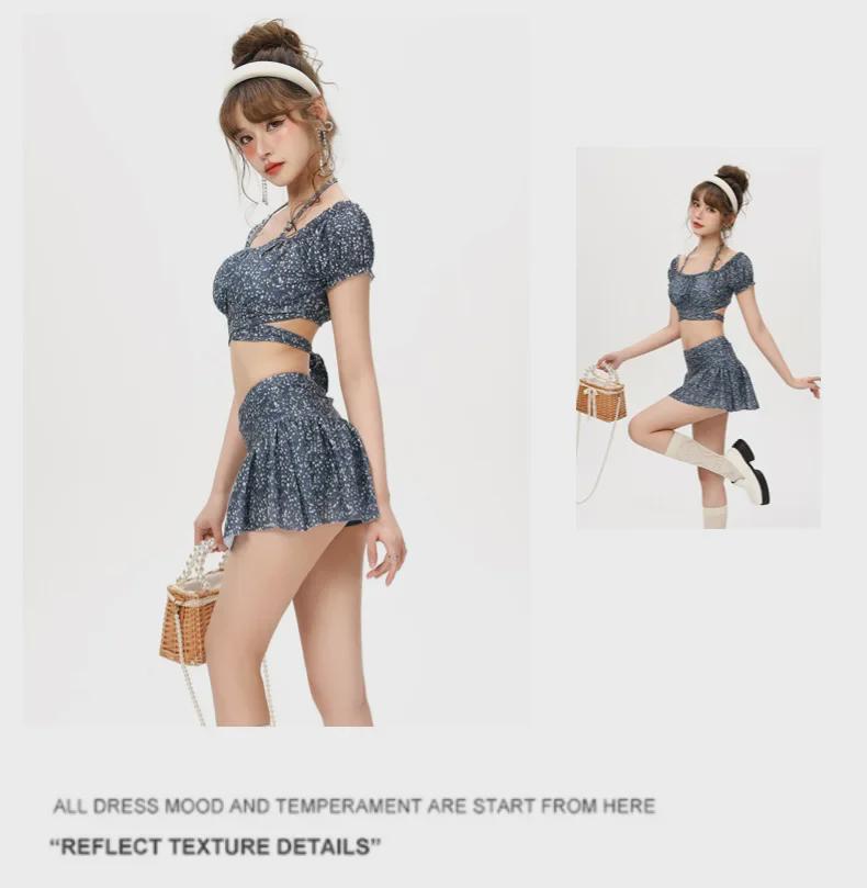 Women's Slim Fit Skirted Swimsuit - Modest, Fairy Style for Small Busts