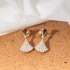 2022 New Trend European Luxury Jewelry Diamonds 925 Silver Earrings Ladies Scalloped Skirt Stud Earrings