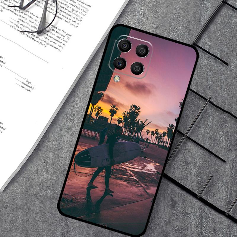California Surfing Waves Case For Samsung Galaxy M35 M21 M12 M13 M14 M15 M06 M16 M36 M56 M31 M53 M32 M52 M55 M34 M54