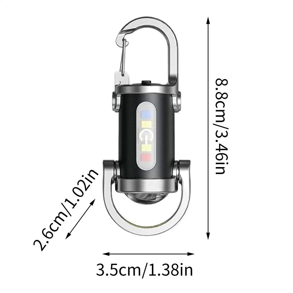 Small Keychain Light Portable Waterproof Camping Flashlight Powerful Pocket-size LED Lamp Outdoor Gear for Hiking Fishing