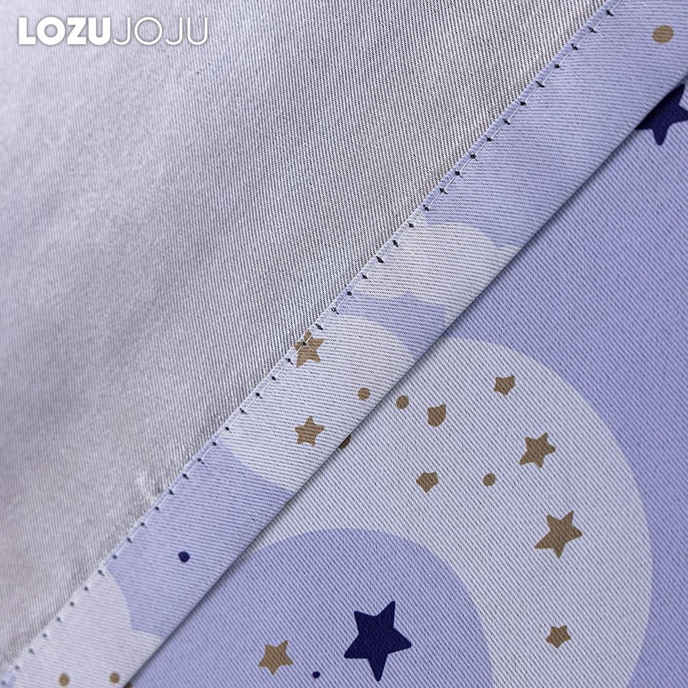 1PC LOZUJOJU 70-80% Blackout Night Sky Pattern Printed Short Curtain for Bedroom Living Room Home Decor