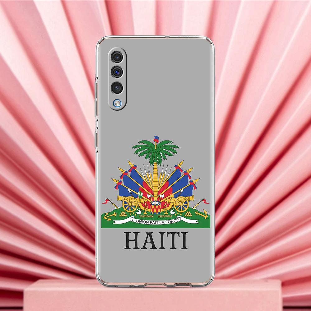Phone Case For Samsung A56 A36 A26 A24 A16 A14 A12 A32 A50 A70 A22 A40 A34 A54 A42 A52 5G A04s A06 Cover shipping Haiti Flag