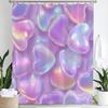 Colorful Love Shower Curtain, Modern Romantic Pink Heart-Shaped Pattern Bathroom Decor Curtain,Polyester Shower Curtain