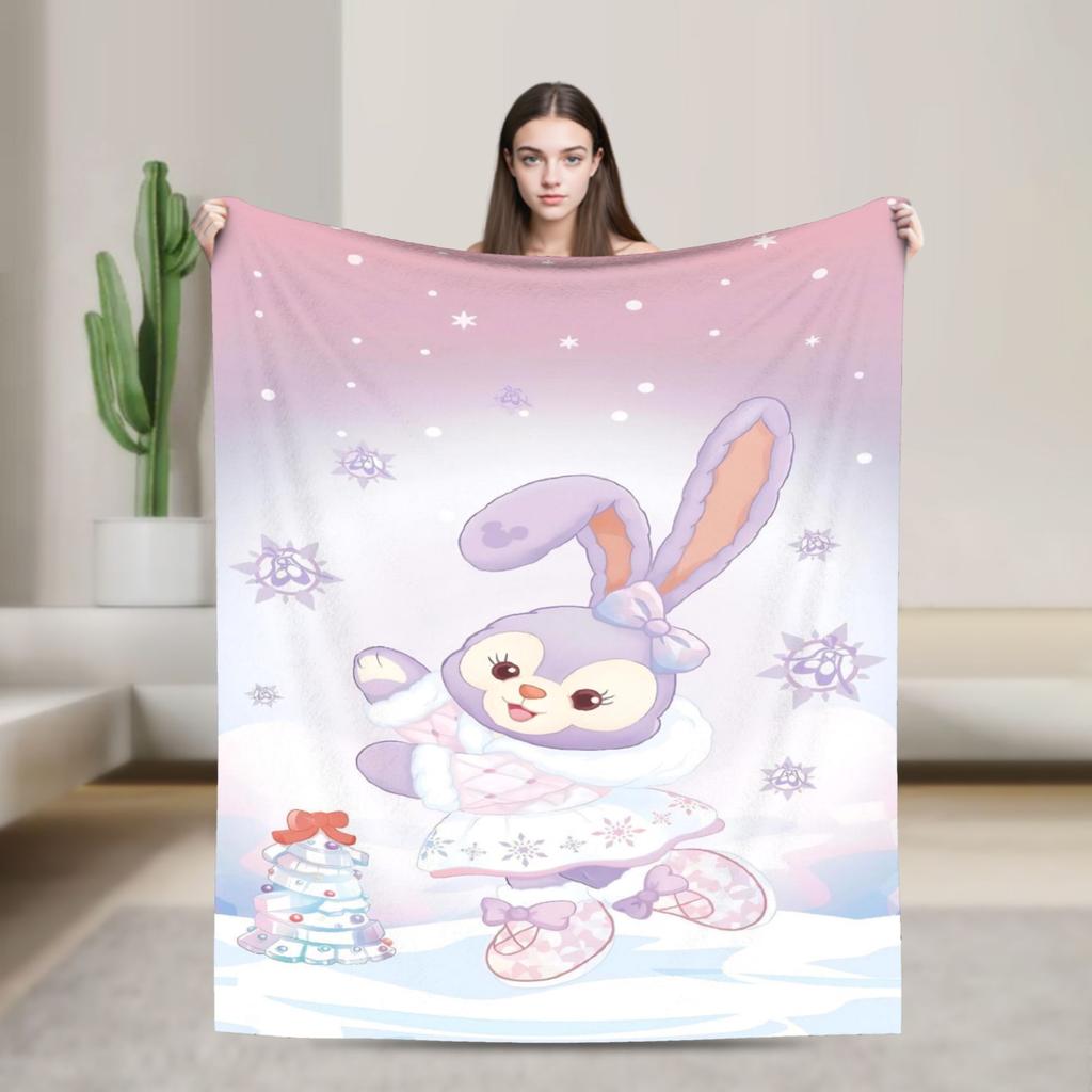 Duffy Bear & Friends ShellieMay Blanket Cartoon StellaLou Gelatoni Flannel Funny Warm Throw Blanket for Home Winter
