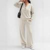 Women's Solid V-Neck Long Sleeve Casual Bow Sweater