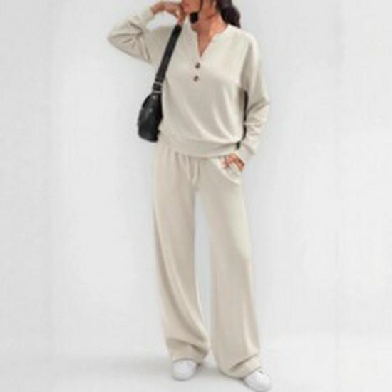 Women's Solid V-Neck Long Sleeve Casual Bow Sweater