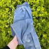 Washed Jeans Women's New Spring and Autumn High Waist Drape Straight Loose Small Elastic Waist Wide Leg Pants