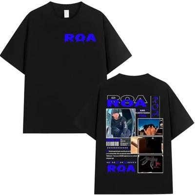Rapper ROA Tour Album Graphic Cover T-Shirts Men Clothing Hip Hop Oversized T Shirts Fashion High Quality  Tees Streetwear