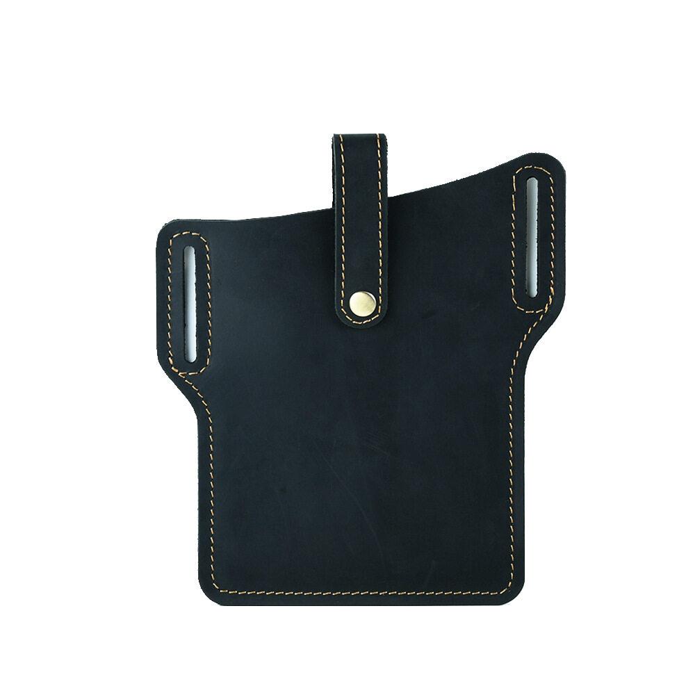 Bumbag Crazy Horse Leather Retro Phone Waist Bag Ultra-thin Men's Belt Hanging Outdoor Sports Tactical Phone Bags Anniversary Gifts