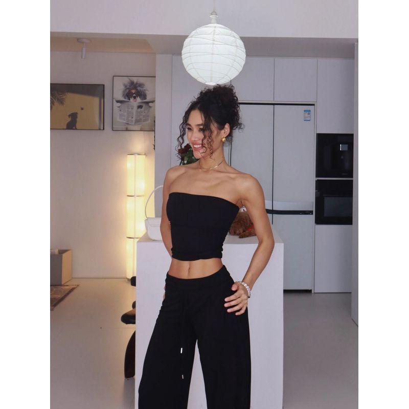 Guangzhou Painted Clothing Co., Ltd. Fashion Style Sexy Tube Top with Chest Pad Vest Female Silm Yoga Pilates