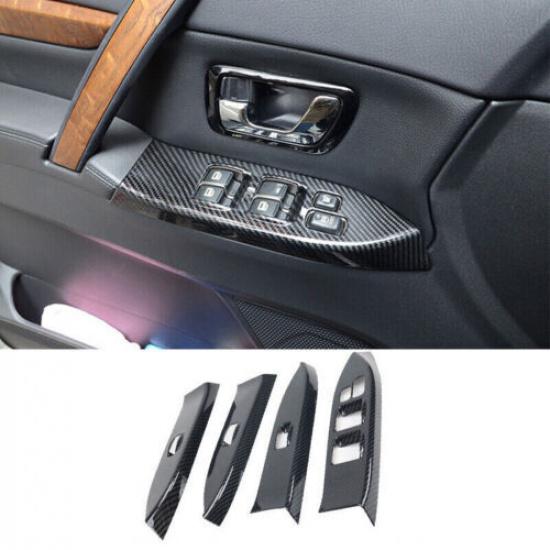 Для Mitsubishi Pajero Montero 2006-2019 Панель отделки подъемника замка окна из углеродного волокна