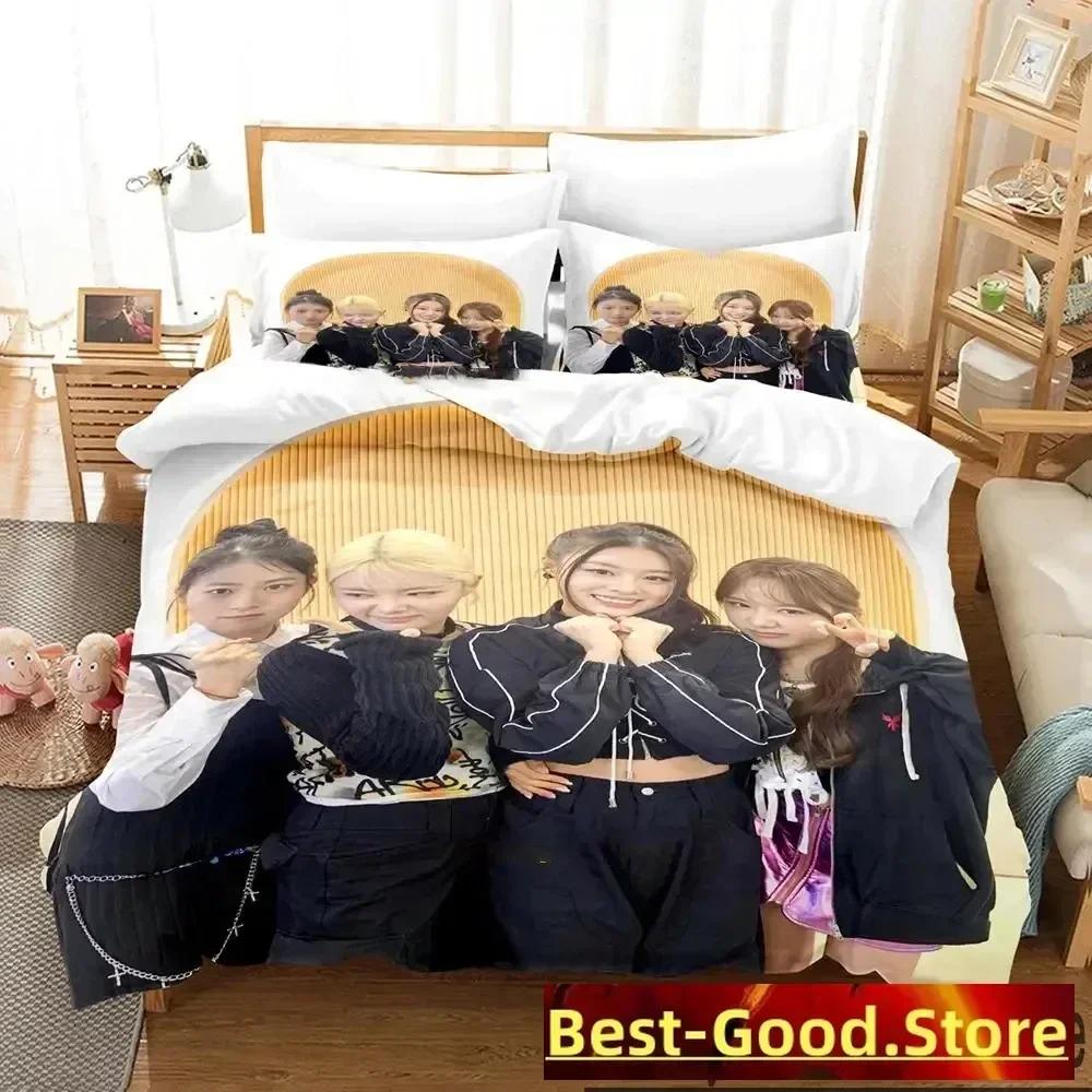 KPOP FIFTY FIFTY Merch Cupid Album Bedding Set Duvet Cover Sheet Printed Pillowcase Bed Full Queen King Size Comforter Bedroom
