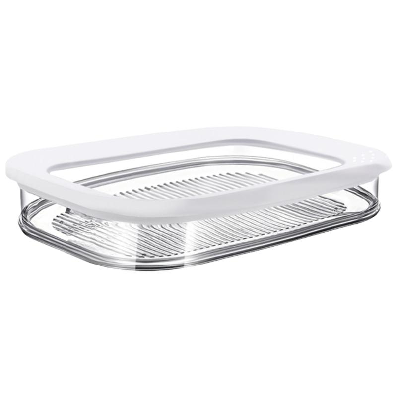 

Clear Kitchen Refrigerator Organiser Box For Meal Preparation Dishwasher Safe Sealed Lid Plastic Food Container