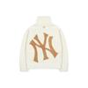 MLB New York Yankees Chaqueta de Forro Polar con Estampado de Letras Unisex Chaquetas Crema 3AFDB0326-50CRS
